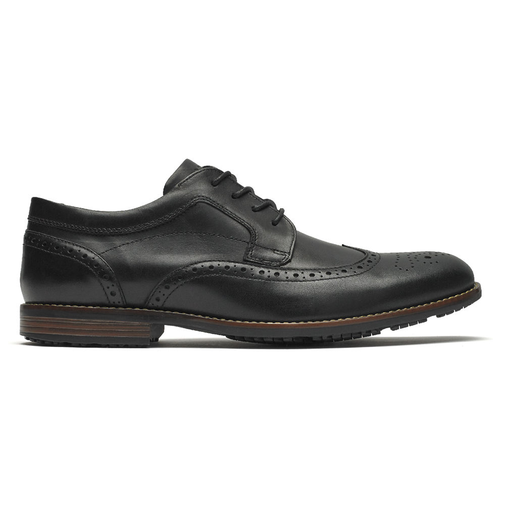 Rockport Lace Up For Mens Black - Dustyn Wingtip - FM9376854